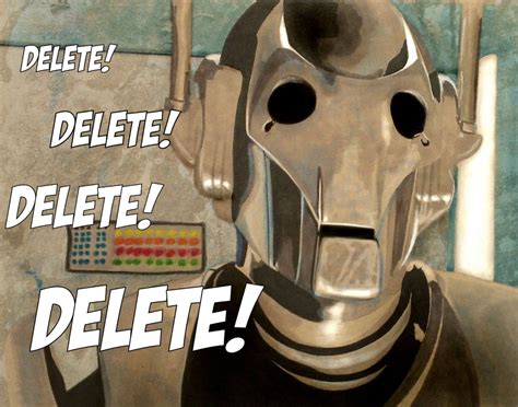 dr who cybermen delete signed by artofkylewillis on etsy