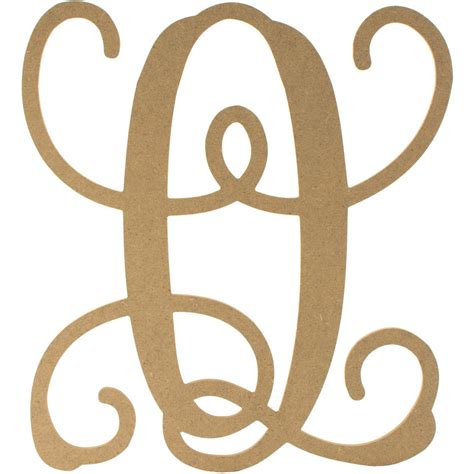 Split vine monogram alphabet letters designs svg png dxf. 12" Wood Letter Vine Monogram: Q AB2212 - CraftOutlet.com