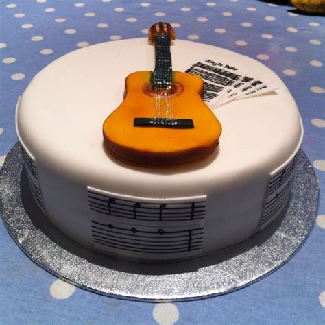 Acoustic Guitar Cake Guitar Music Birthday Diy Bday Guitar Birthday