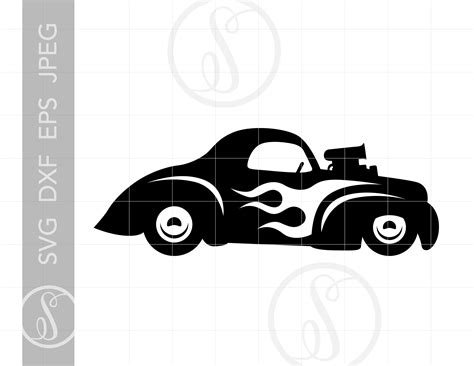Hot Rod Svg Hot Rod Clipart Hot Rod Silhouette Cut File Etsy My XXX