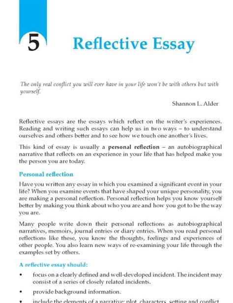 Example Of Reflection Paper In Apa Style