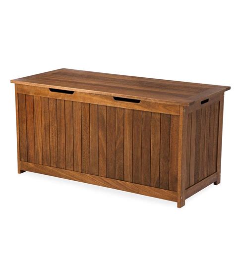 Eucalyptus Wood Storage Box Lancaster Outdoor Furniture Collection