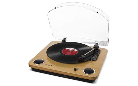 Ion Max Lp Conversion Turntable W Stereo Speakers Wood Max Lp