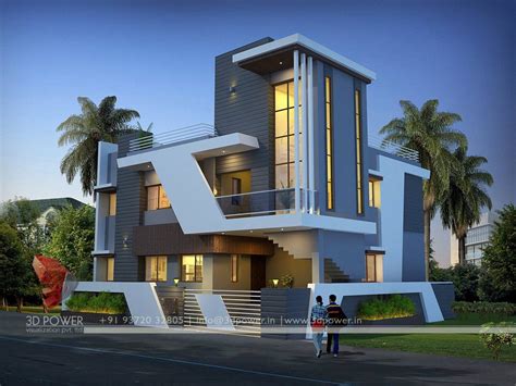 Bungalow Exterior Renderings Rumah Arsitektur Modern Desain Rumah