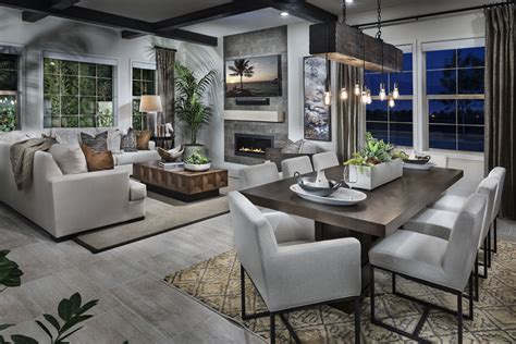 Residence 3 open dining area and great room | Living room dining room