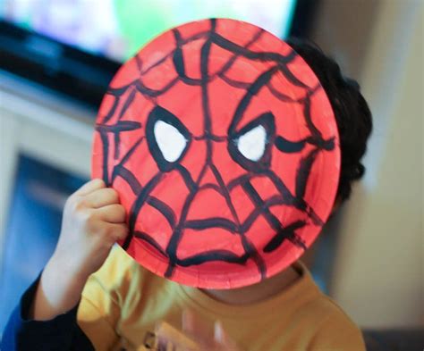 Paper Plate Spider Man In The Playroom Paper Plate Crafts For Kids