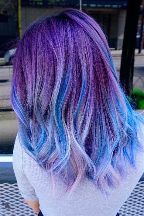 60 Fabulous Purple And Blue Hair Styles Light Purple