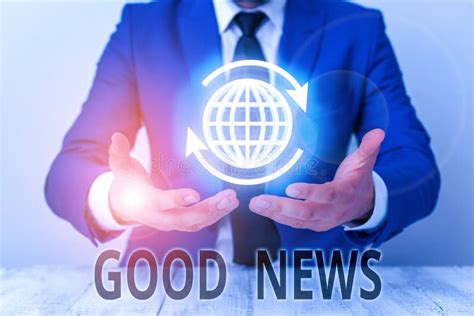 Text Sign Showing Good News Conceptual Photo Someone Or Something