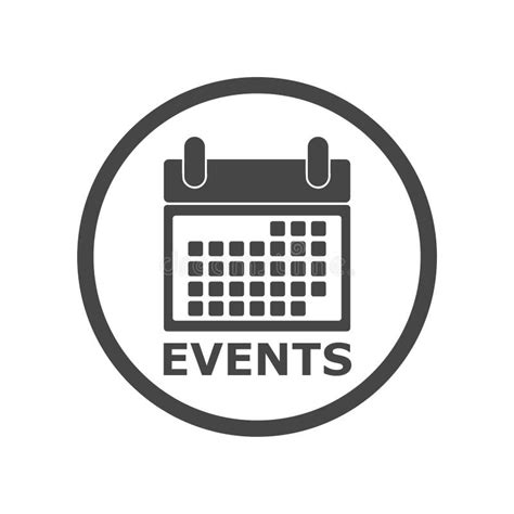 Events Icon Calendar Icon Simple Vector Icon Stock Vector