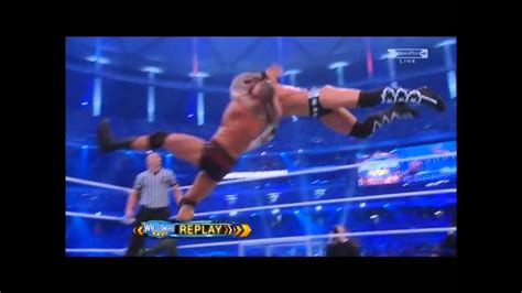 WWE Randy Orton Mid Air RKO To CM Punk WrestleMania YouTube