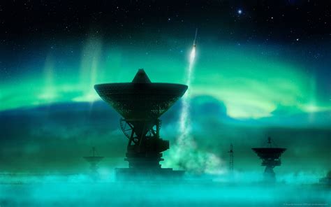 Outer Space Rockets Aurora Wallpapers Hd Desktop And Mobile Backgrounds