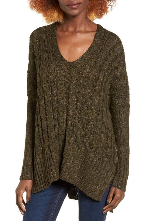 love by design marled cable knit pullover nordstrom