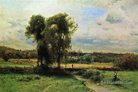 George Inness Landscape With Figures Oil Painting Reproductions For