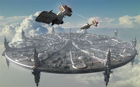 Space Station Sci Fi Landscape Futuristic City Sci Fi Concept Art