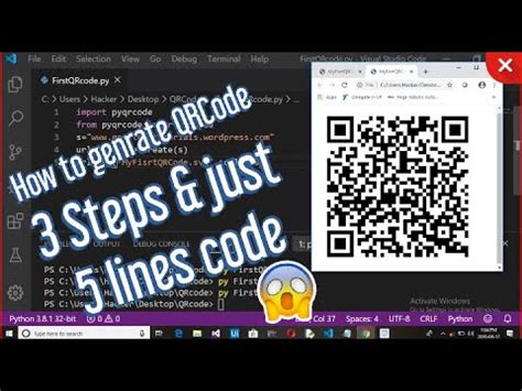 Generate Qr Code Using Pyqrcode Module Python Beginners Qr Code