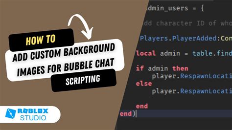 How To Add Custom Background Images For Bubble Chat Roblox Studio