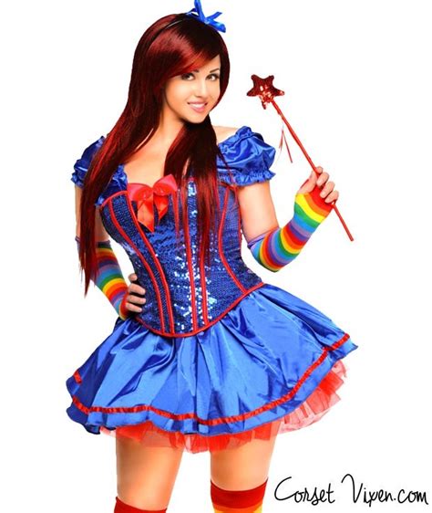 Rainbow Hottie Corset Costume For Halloween