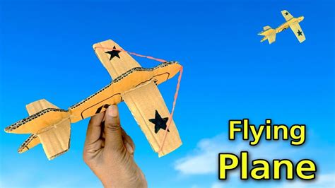 How To Make Cardboard Flying Plane Cardboard Paper Airplane Fly So Far