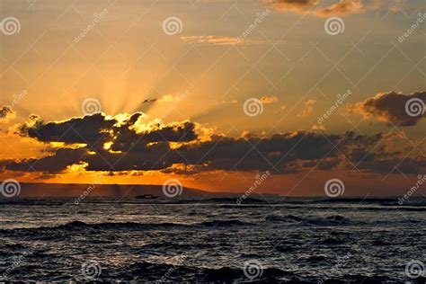 Calm Ocean And Beach On Tropical Sunrise Stock Photo Image Of Oceans