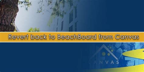 Beachboard To Canvas Change Of Lms At Csulb