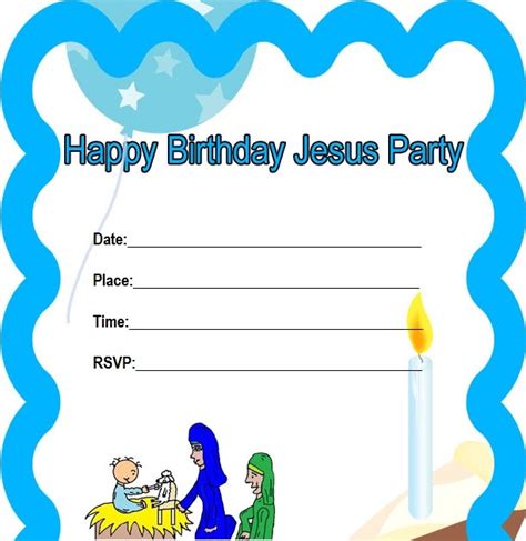 Church House Collection Blog Printable Happy Birthday Jesus Invitations