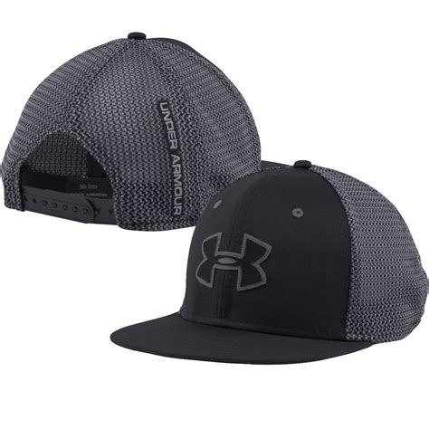 Under Armour 2016 Flat Bill Flex Fit Hat Structured Mens Snapback Golf Cap