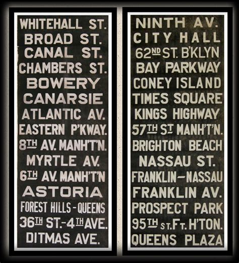Vintage New York Subway Signs Nyc Signsbmt Standard Long Subway