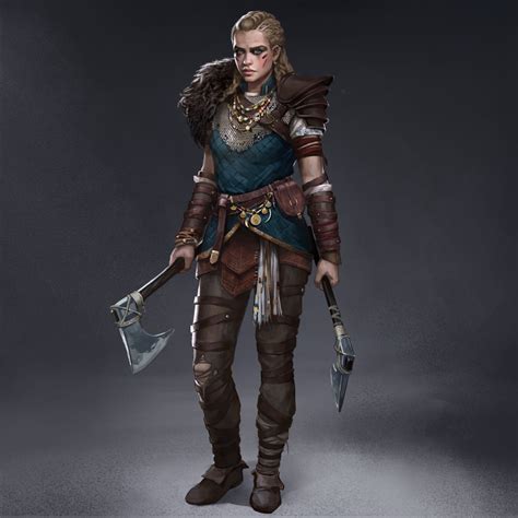 Artstation Viking Girl Poulsta Star Assassins Creed Viking Woman