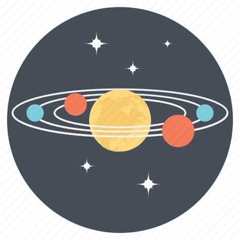 Astronomy Orbiting Planets Solar System Icon