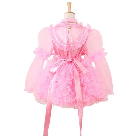 Lockable Pink Sissy Maid Dress Sissy Lux