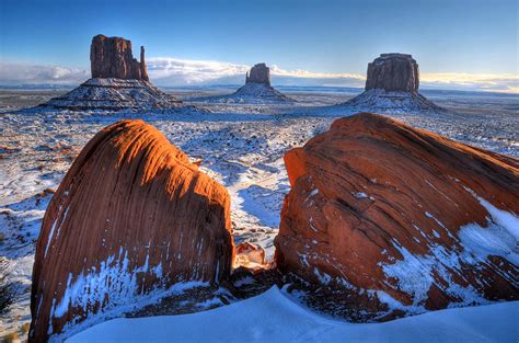 Monument Valley Snowfall Photograph By Michael Biggs Pixels