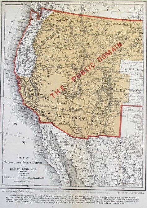 1883 Western United States Map Showing The The Public Domain Where The