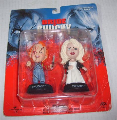 Bride Of Chucky Movie Chucky And Tiffany Little Big Heads 3 Figures Sideshow Toys 4623338362