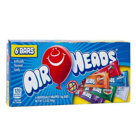 Airheads Candy Assorted Fruit Flavors Movie Theater Box Individually