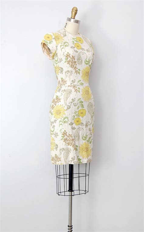 vintage 1960s dress 1960s floral wiggle dress floral 60s etsy vintage dresses 1960s