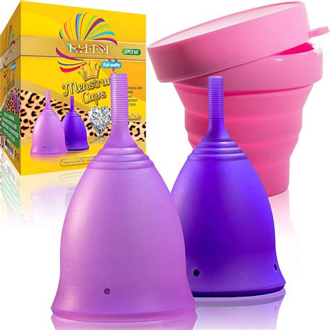 Talisi Menstrual Cups Reusable Menstruation Period Cup For Women With Collapsible