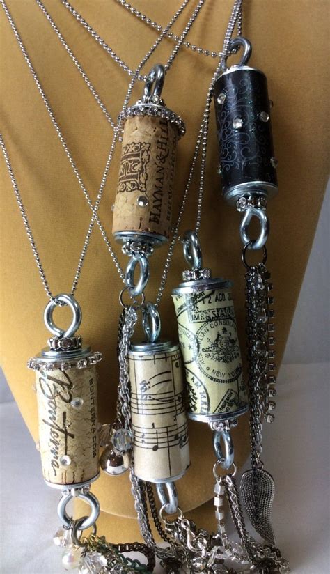 Necklace Wine Cork Necklace Repurposed Recycled Cork Jewelry