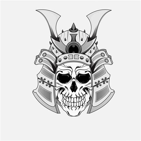 Samurai Skull Mask Tattoo
