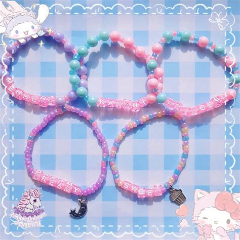 Pastel Bracelets For Cuties Beaded Fairy Kei Angelcore Etsy