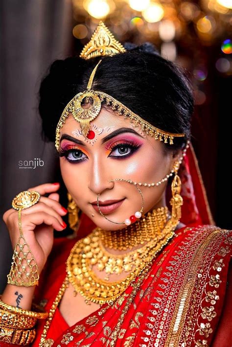 bengali bride bengali wedding hair and makeup artist hair makeup bengali bridal makeup