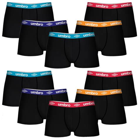 Packs de ropa interior para hombre. Pack 10 calzoncillos boxer Umbro surtidos en color negro ...