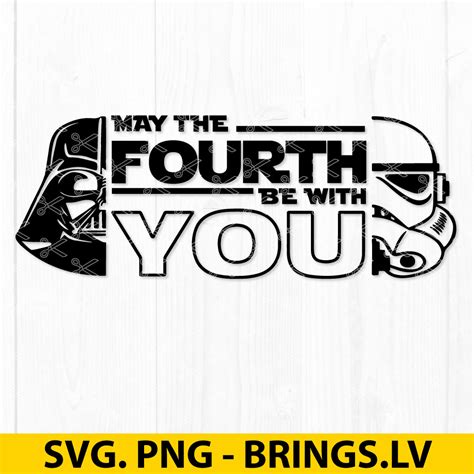 May The Fourth Be With You Svg Star Wars Day Svg Png Dxf Eps