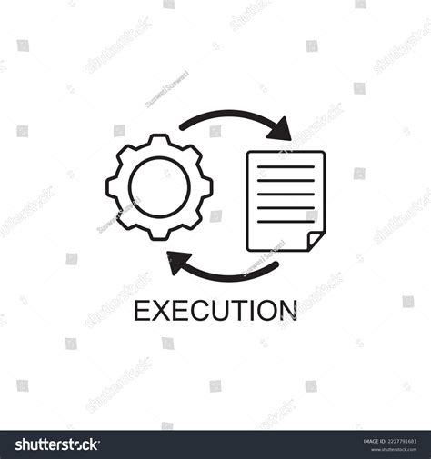 Execution Icon Technology Icon Vector Stock Vector Royalty Free