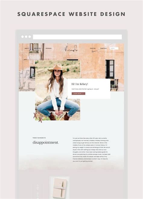 Boho Squarespace Website Design For Photographer Video Minimal Web