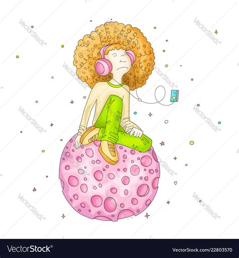 Young Redhead Girl Royalty Free Vector Image Vectorstock