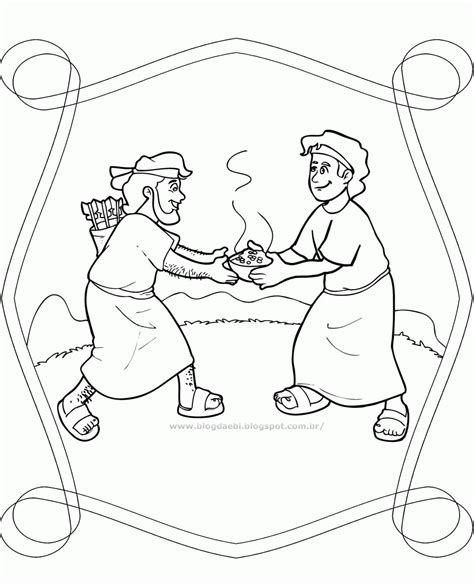 Jacob Meets Esau Coloring Pages - Coloring Home