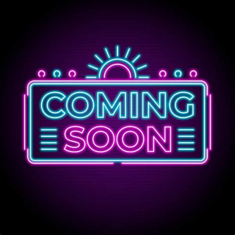 Free Vector Neon Coming Soon Background