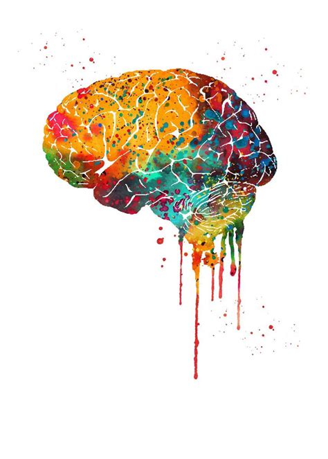 Human Brain Poster By Erzebet Prikel Displate In 2022 Brain