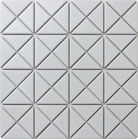 2 Matte White Porcelain Triangle Mosaic Tile Backsplash Anttile