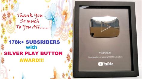 Thank You All Youtube Silver Play Button Award Youtube